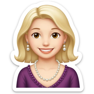 Pearl String Girl sticker