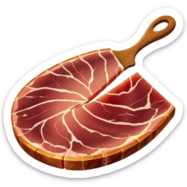Una loncha de jamón ibérico bellota sticker