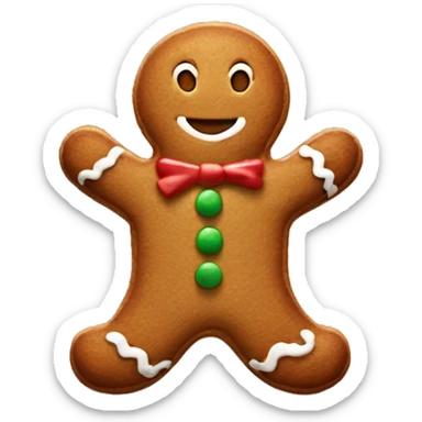Gingerbread man sticker