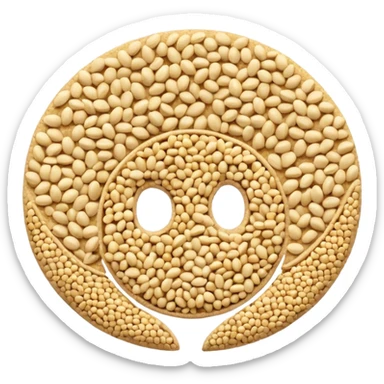 a handful of scattered sesame seeds sticker