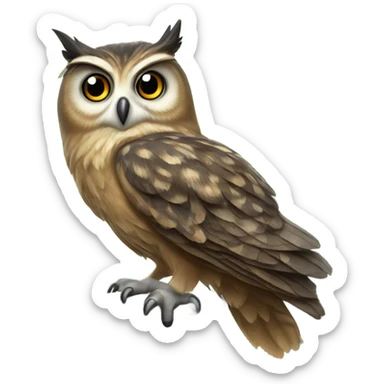 Owl in a tree  sticker