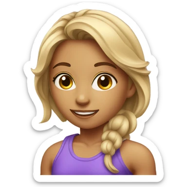 A girl that love workout sticker