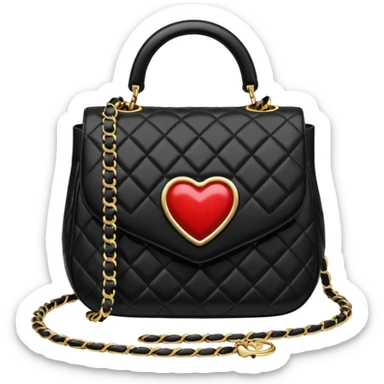 chanel heart bag sticker