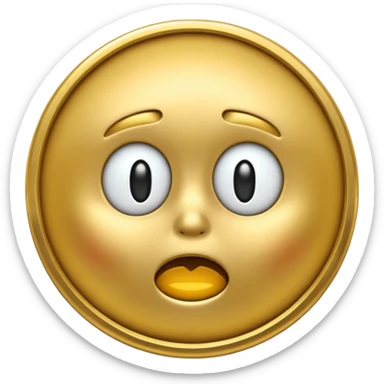 scared coin emoji sticker