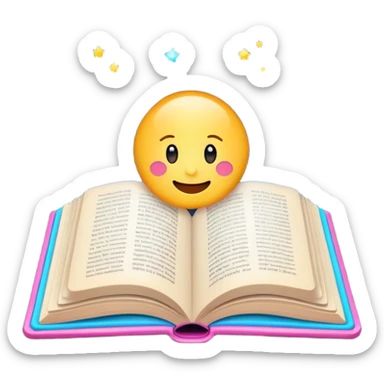 open book with sparkles story time emoji sticker