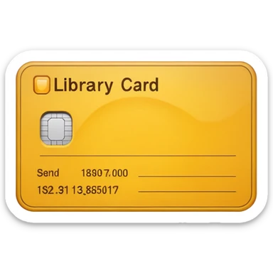 Library card
 sticker