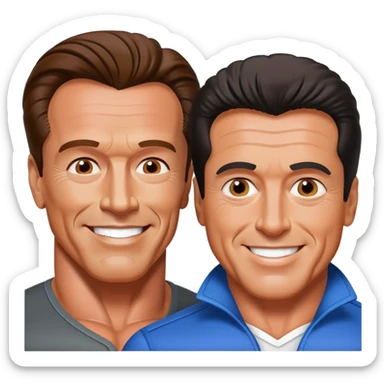 Arnold Schwarzenegger and Sylvester Stallone sticker
