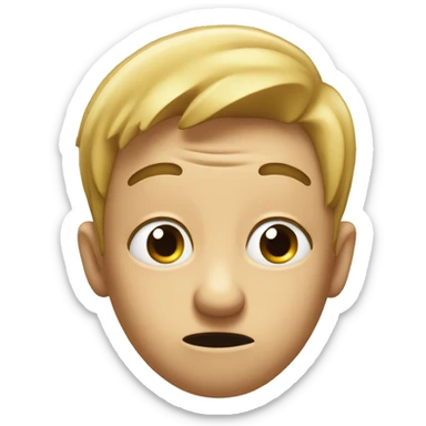 puzzled face scratching head sticker