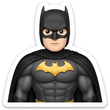 caucasian batman standing sticker