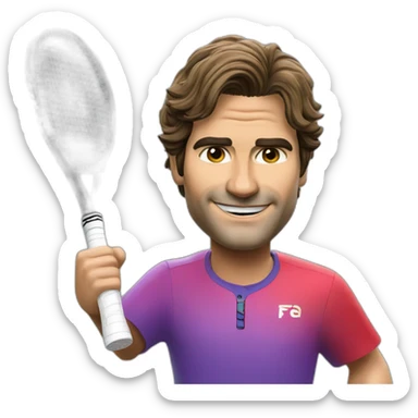 roger federer tennisman sticker
