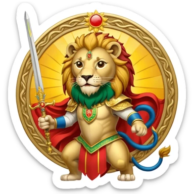 Lion and sun iran flag sticker