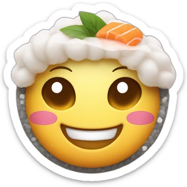 A happy sushi sticker