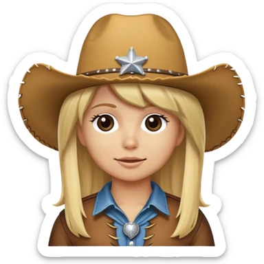 Blonde Yorkie cowboy hat sticker