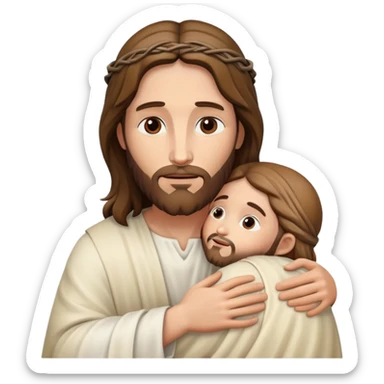 Jesus hug me sticker