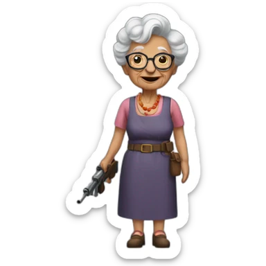 Granny Witz guns sticker