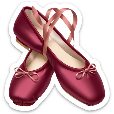 Burgundy pointe shoes sticker