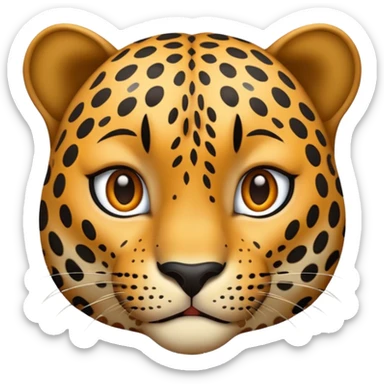 leopardo con manchas grandes emoji, expresivo sticker