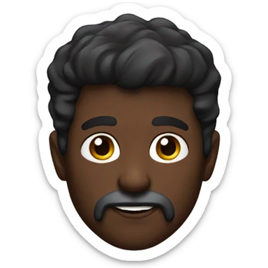 homme black chauve avec une petite barbe sticker