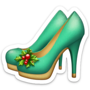 Chirstmas high heel shoe sticker