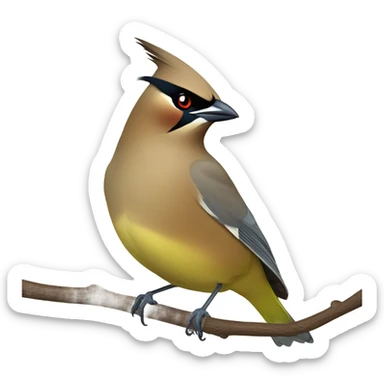 Eastern Cedar waxwing  sticker