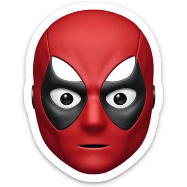 Deadpool solo la mascara como emoji  sticker