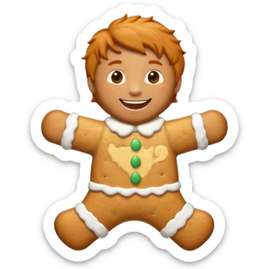 ginger man biscuit sticker