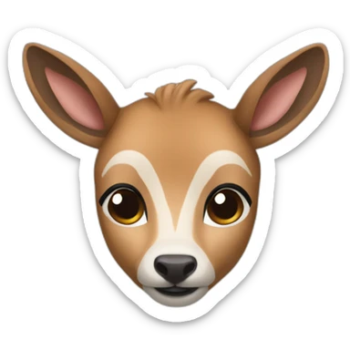 Biche qui fronce les sourcils de colère  sticker
