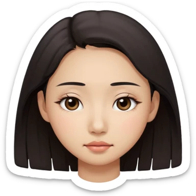 dark circles eyes sleepy dimples asian girl sticker