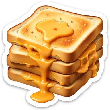 Kaas tosti with melting cheese oozing out the sides sticker