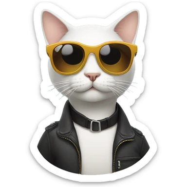 Cat with sunglasses sticker