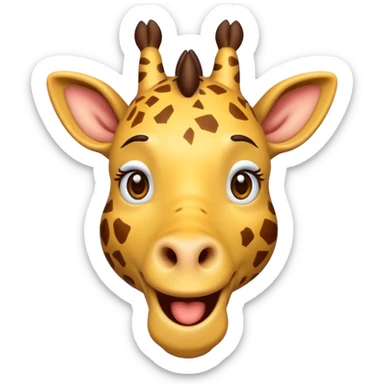 create a emoji of a stoned giraffe sticker