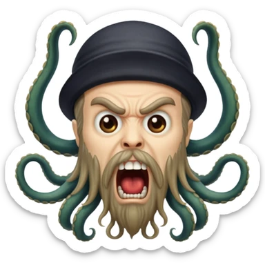 davy jones screaming sticker