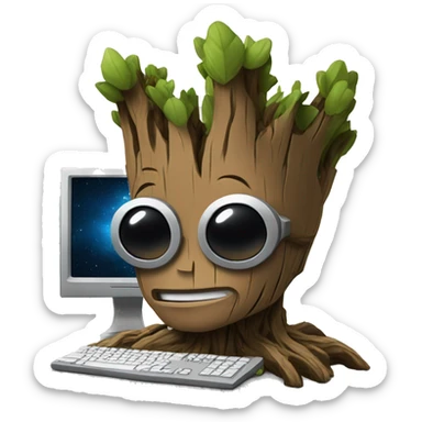 computer groot sticker