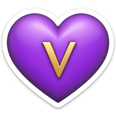 The Letter “y” inside a Purple Heart sticker