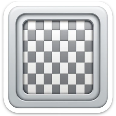 Light gray and white square with a checkered pattern 8x8 3d icon sticker