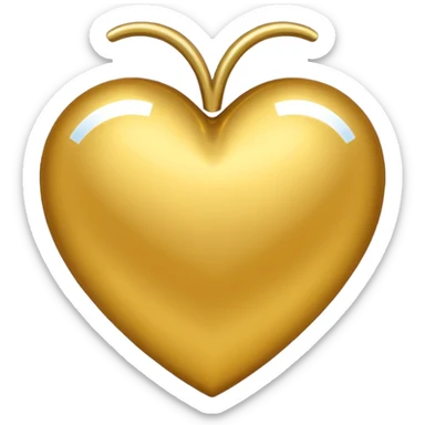 coração dourado sticker