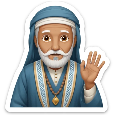 old emirates guys wearin gUAE cloths with white beared .. he works in the sea sticker