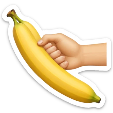 Banane avec une mais autour  sticker