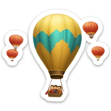 mongolfiera buongiorno sticker