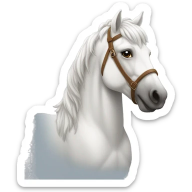 Cavalo branco com asas sticker