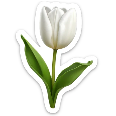 White tulip sticker