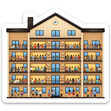 Un hotel remplie de fou sticker