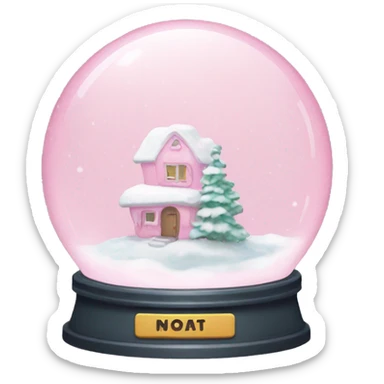 Pastel pink snow globe sticker