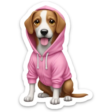Dog wear Hoodie Pink sticker
