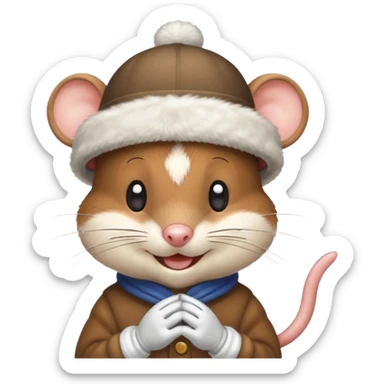 mouse wearing hat sticker