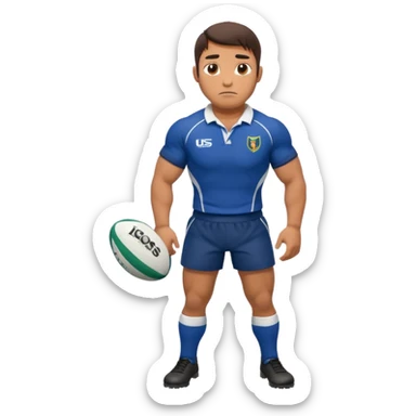 Disfraz de jugadora de rugby de cuerpo entero sticker