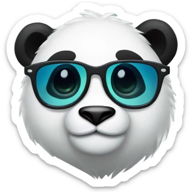 Panda star glasses  sticker