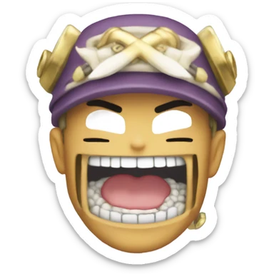 chopper from one piece with gold teeth  sticker