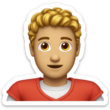 Camiseta roja sin cabeza sticker