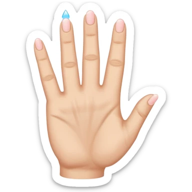 generate a right hand with five fingers. make the thumb extend towards the right. make the pointer finger extend towards the sky. take the pinky finger, the ring finger, and the middle finger and curl them against the palm. sticker